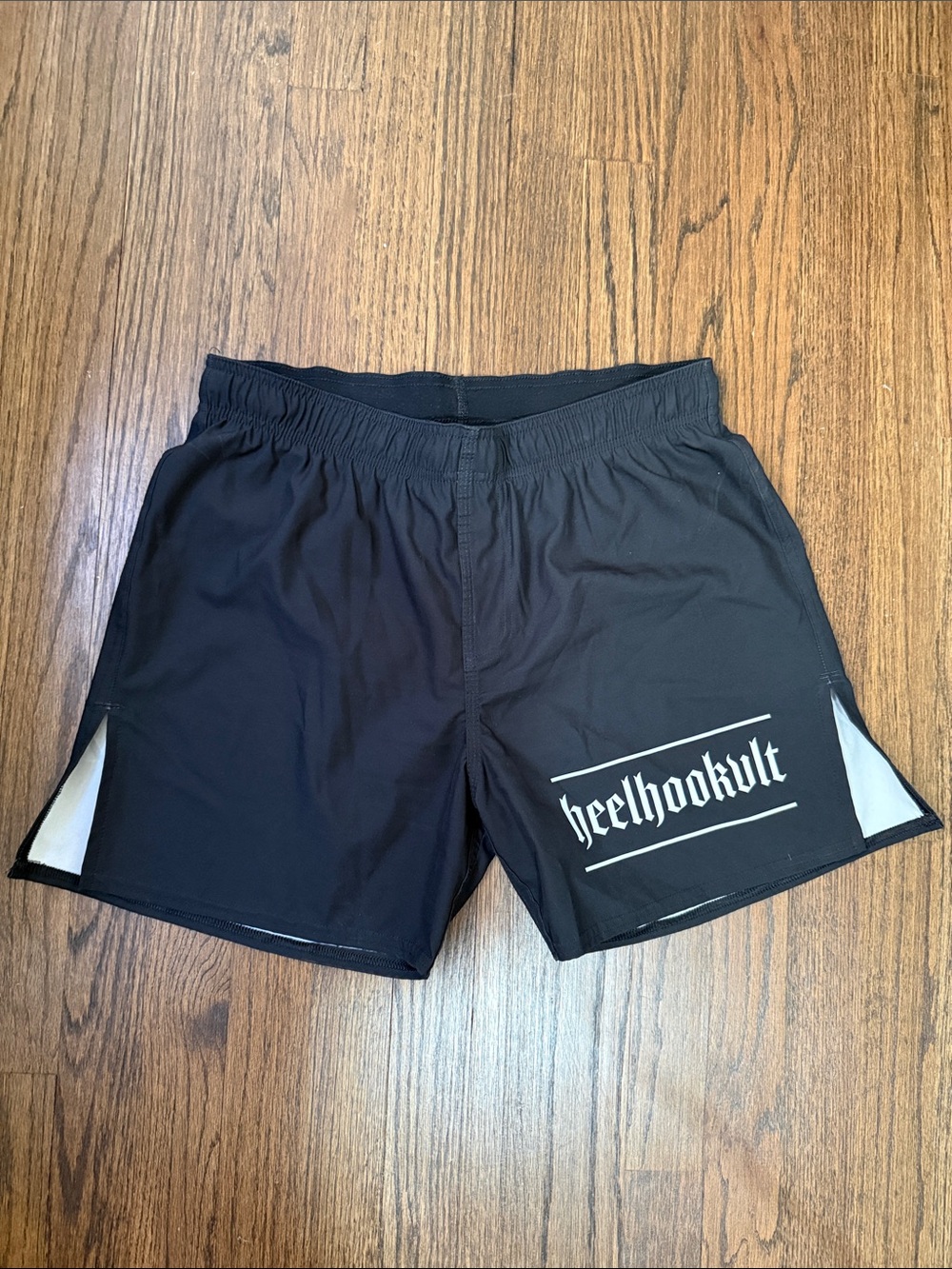 Men's Black Athletic Shorts- heelhookvlt Grappling and Muay Thai Shorts